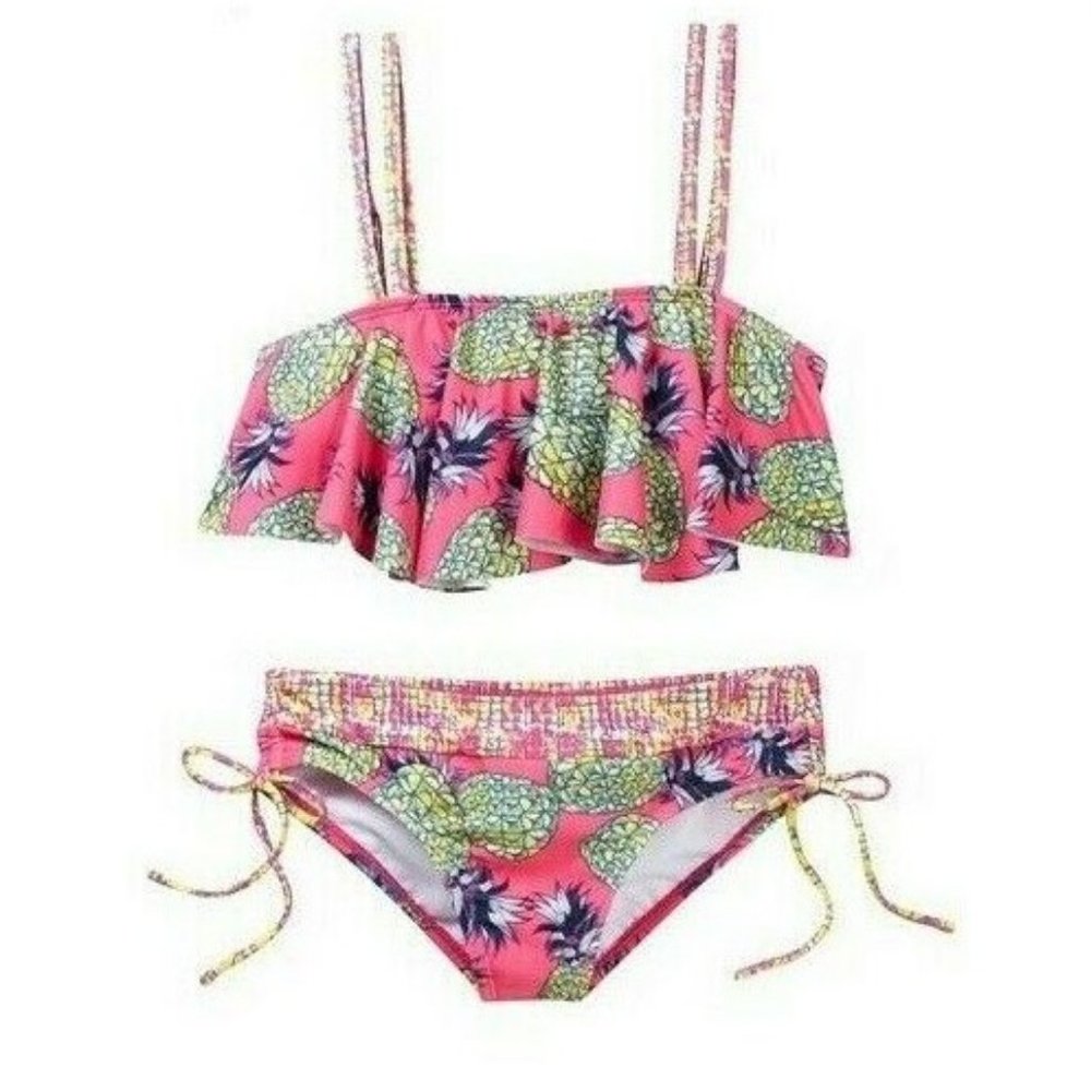 Limeapple Allover Pineapple Bikini Set Big Girls